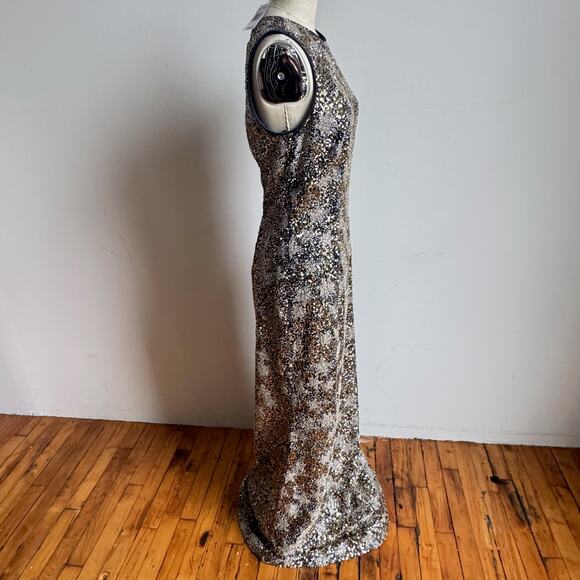 NWT RICKIE FREEMAN for TERI JON Sequined Maxi Dress Style 207041 - Picture 3 of 13